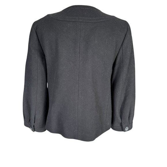 J. Crew women's black fully lined double breasted long sleeve coat - Picture 4 of 8